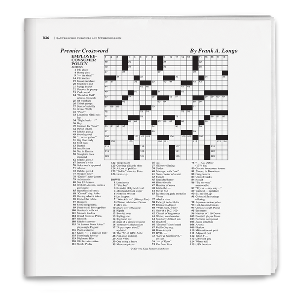 sf chronicle crosswords