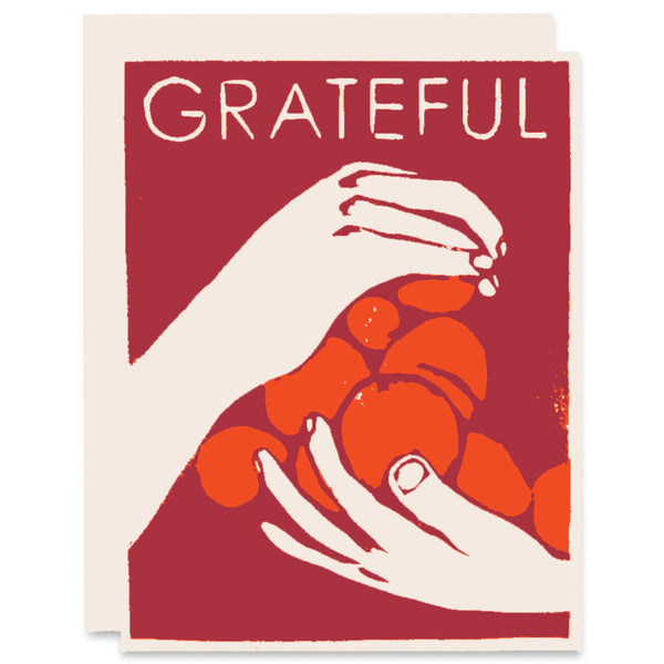 Grateful Hands Letterpress Card Heartell Press