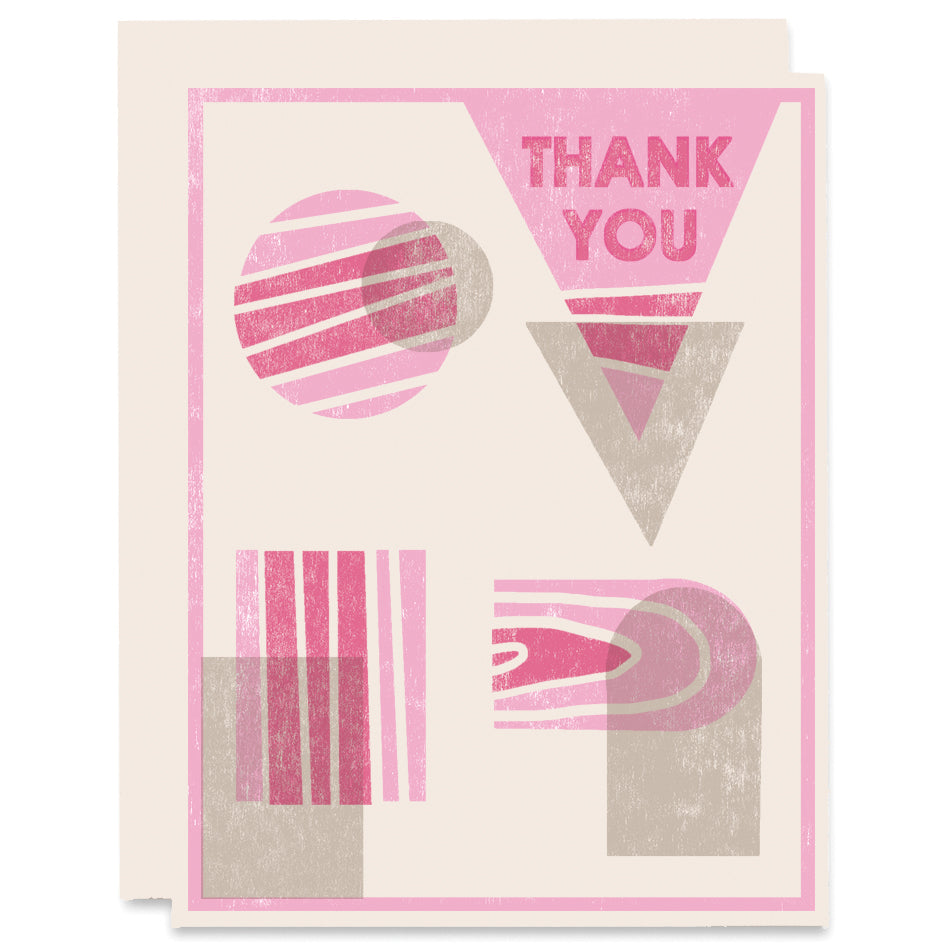 Thank you Pink Crystal Flowers: Blank Inside Card – Written Hugs
