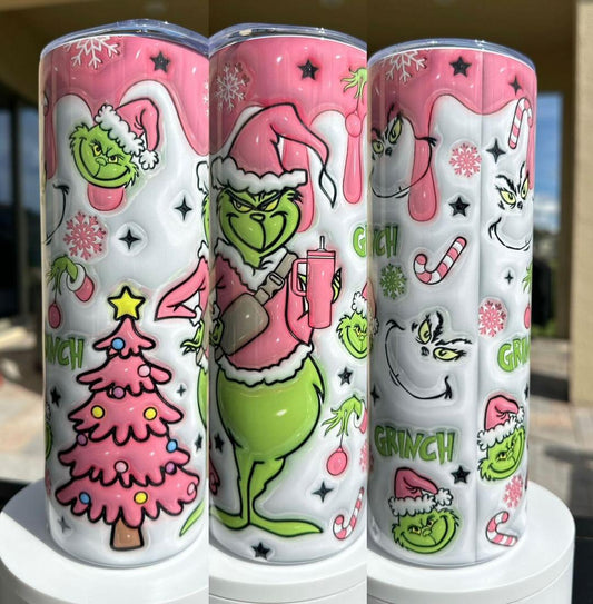 Grinch Double Pink Crossbody Bag w/ Stanley Cup 20oz Tumbler –  222CustomDesigns