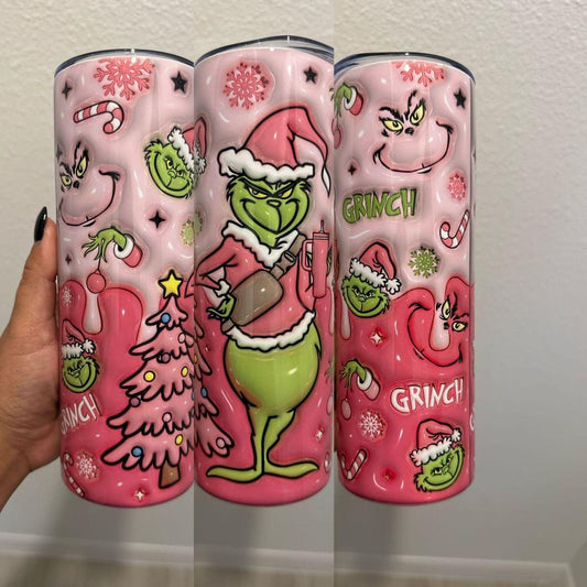 Christmas Grinch Stanley Tumbler, Grinch 20oz Skinny Tumbler With Straw,  Merry Grinchmas 