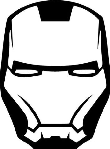 Iron Man Mask | Die Cut Vinyl Sticker Decal | Sticky Addiction