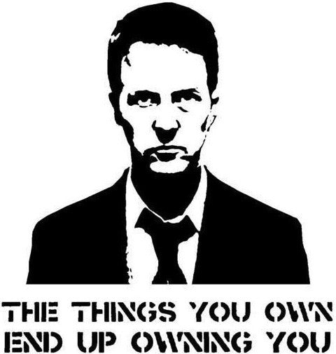 Fight Club Tyler Durden The Things You Own End Up Owning You | Die Cut –  Sticky Addiction
