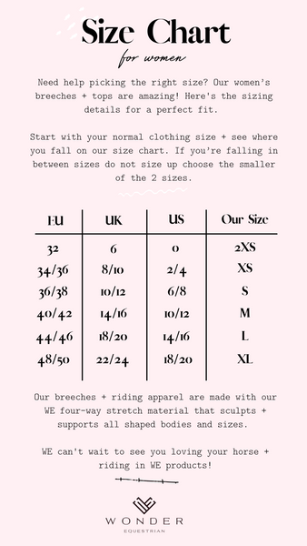 Wonder Equestrian Clothing Size Chart Best Breeches and Tops for Riders