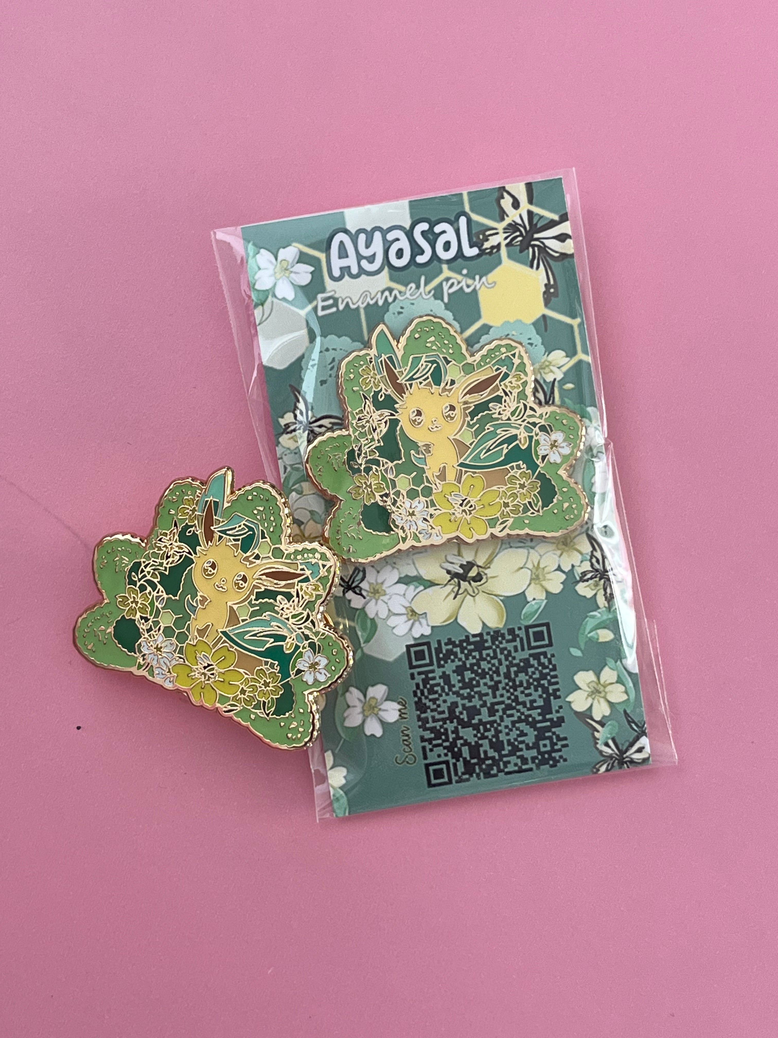 Leafeon Hard Enamel Pin Eeveelutions "Lace & Flowers" Collection
