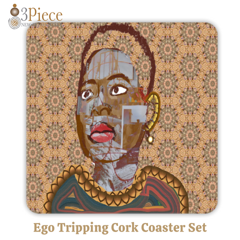 Ego Tripping Cork Coaster Set