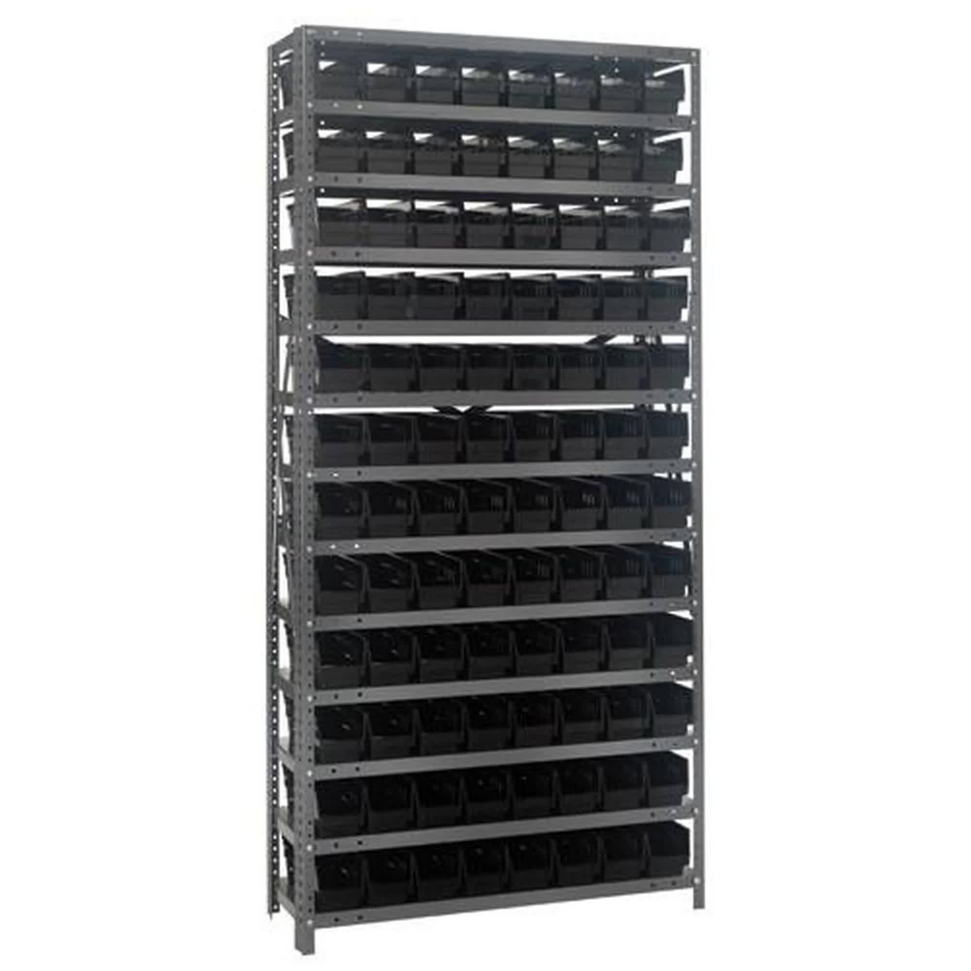 96 Bin Shelving Storage System - Black WNE7_I9MKO47