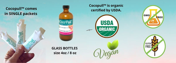 cocopull packets and cocopull bottles