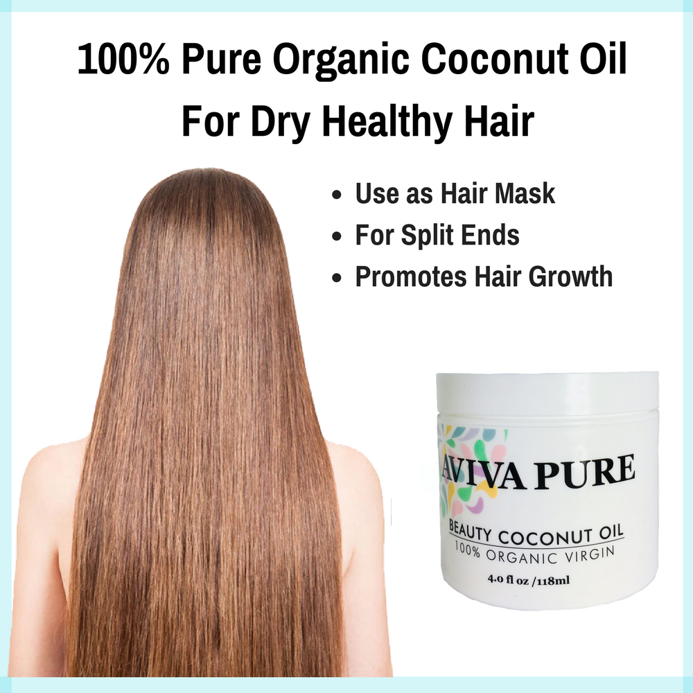 Aviva Pure Organic Coconut Oil For Skin Coco Oil Face Hair And Body