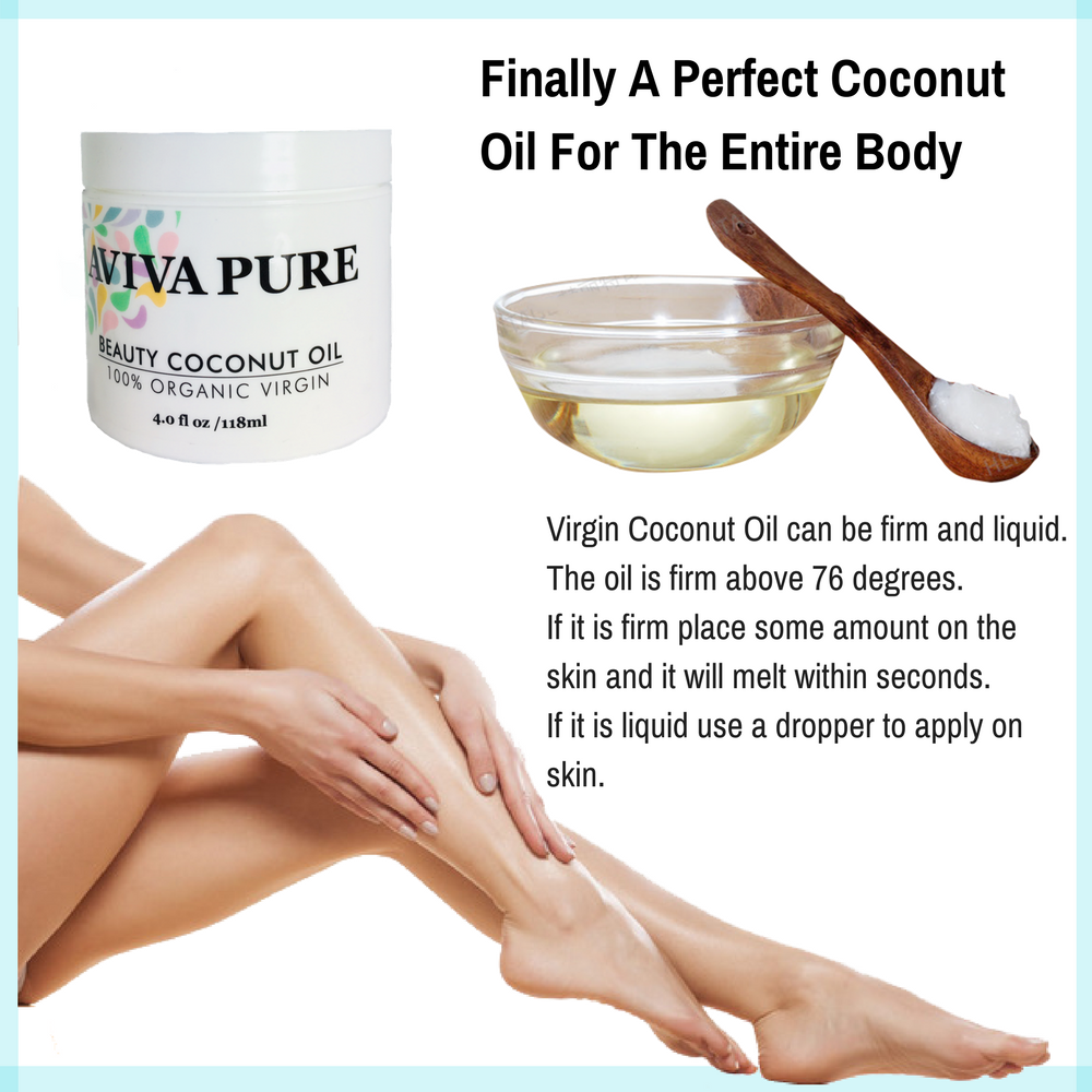 Aviva Pure Organic Coconut Oil For Skin Coco Oil Face Hair And Body 1490