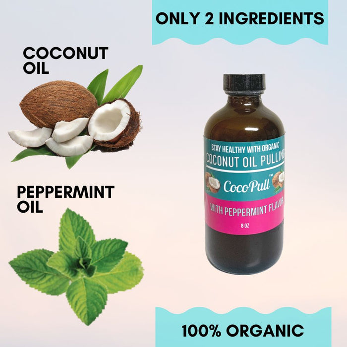 Cocopull Coconut Oil Pulling for Healthy, Clean Teeth-8oz Bottle ...