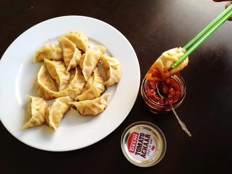 Tomato Achaar with Dumplings