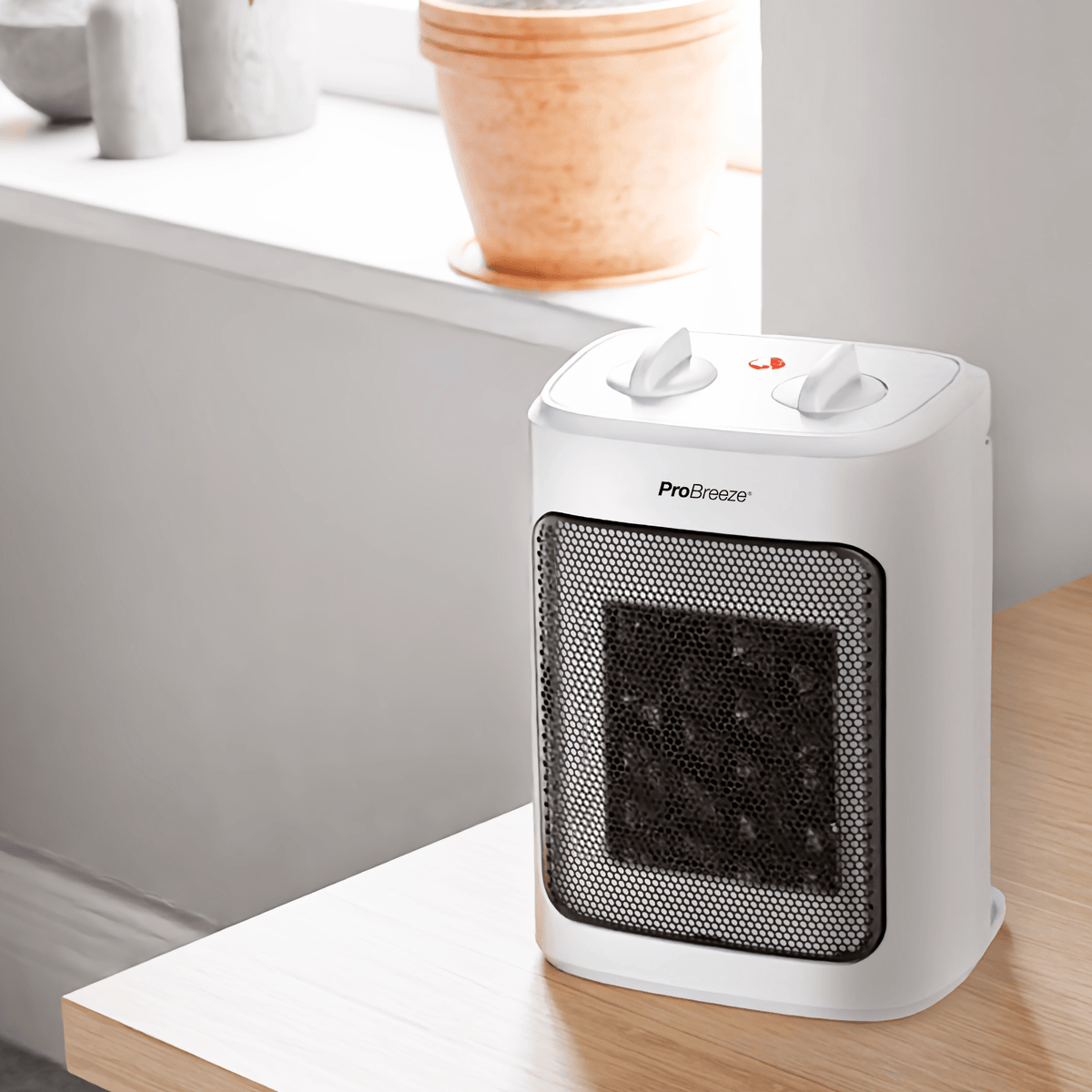 2000W Mini Ceramic Fan Heater - White, Free Delivery