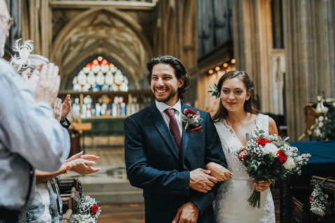 Pasgetrouwden in de kerk