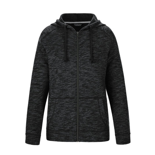 Women's Zip Up Cotton Light Hoodie Jacket (S, Black) at