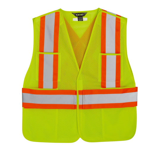 Hi Vis Traffic Safety Vest with Zipper Front, Tricot Polyester, 3 Size –  Forcefield Canada - Hi Vis Workwear and Safety Gloves