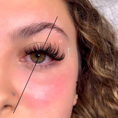 Wet look lashes with mapping