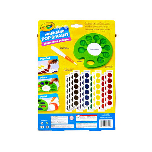 Crayola Washable Paint Pot Palette, 12-Colors