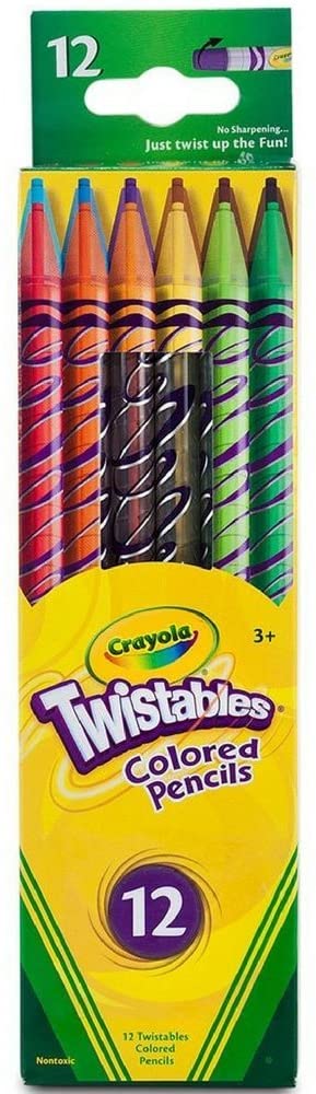 Crayola Twistables Erasable Colored Pencils 12 Assorted Colors
