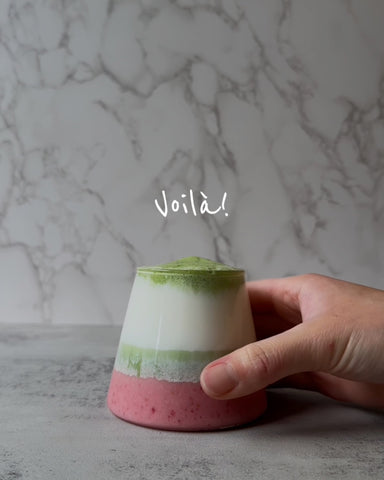 Strawberry matcha smoothie