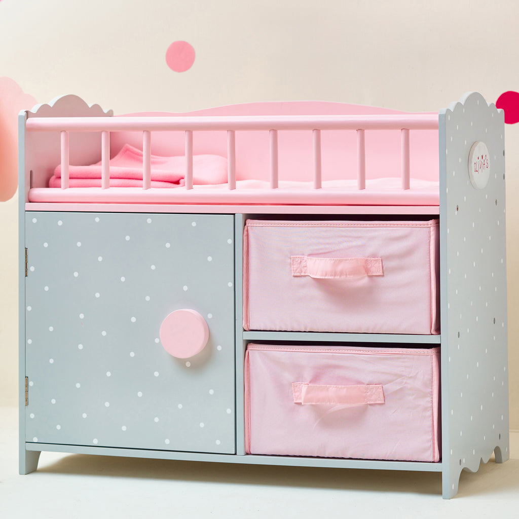 White Doll Closet Wardrobe by Olivia's World Wooden Baby Furniture Toy  TD-0210A 