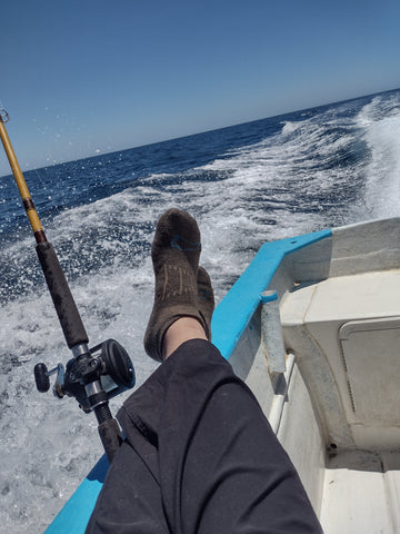 Socks on a boat. 