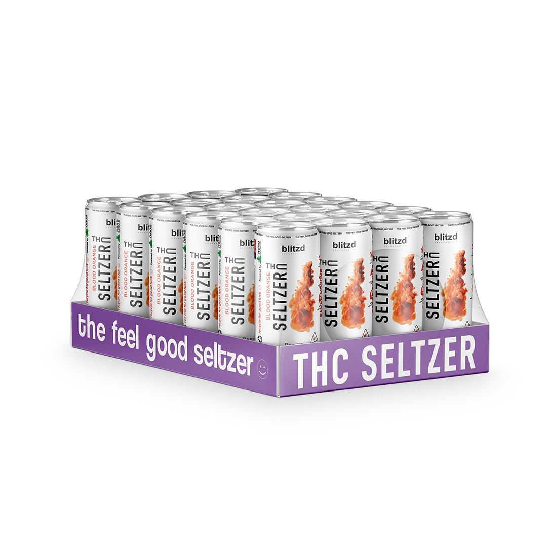 Buy CBD Seltzer 24Cans - CBD Sparkling Water - Best CBD Seltzer - DSWW –  Blitzd Beverage Co