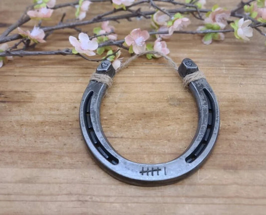 6 Year Anniversary Horseshoe with Custom Date – Lucky American Designs