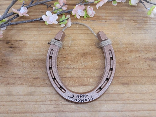 Personalized Copper Linked Horseshoes