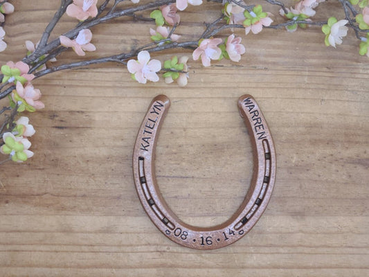 Personalized Copper Linked Horseshoes