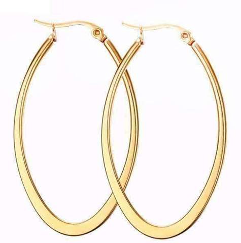 gold stainless steel hoop earrings