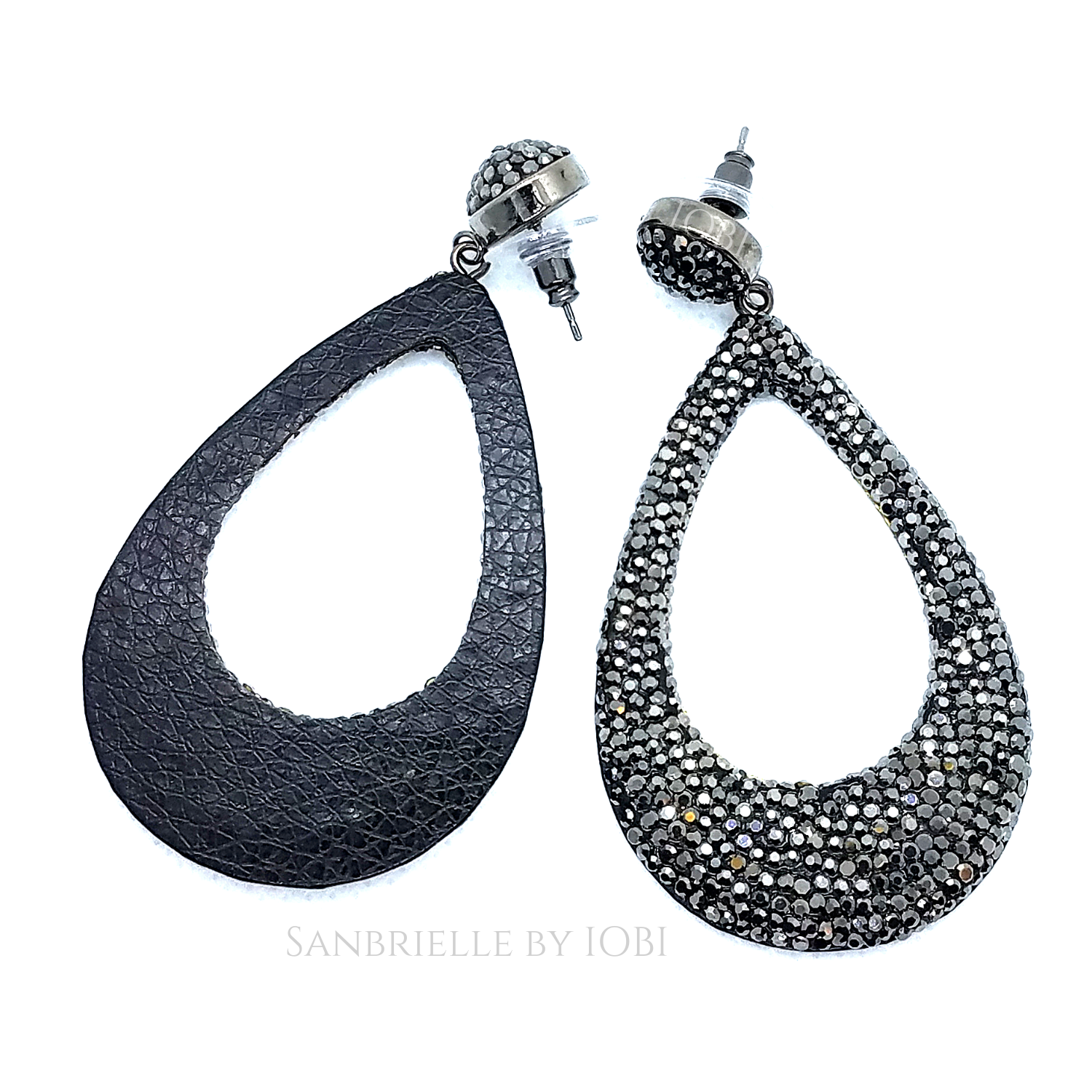 Oversize Black Turkish Crystal Drop Earrings - Feshionn IOBI