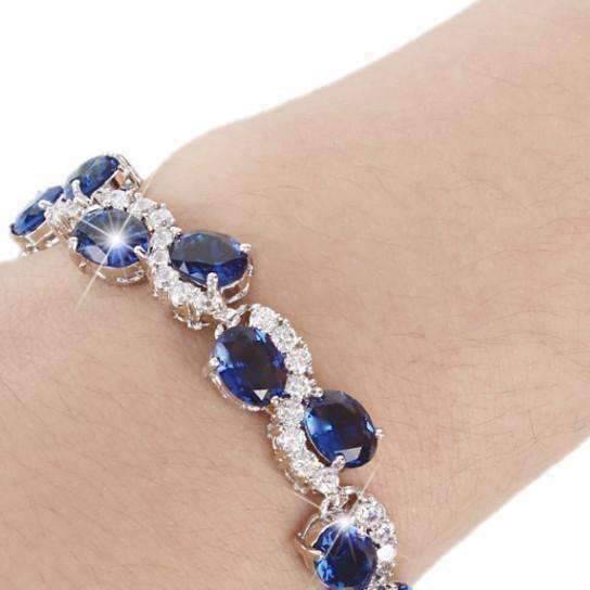 bracelet sapphire tennis diamonds luxury diamond bracelets feshionniobi stones jewelry cz iobi feshionn