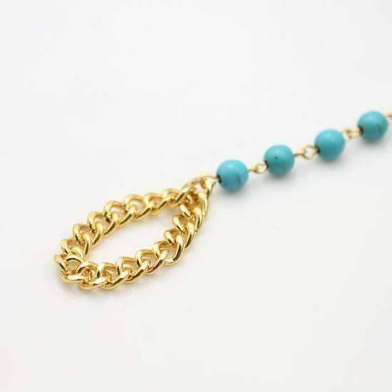 Turquoise Beaded Body Jewelry Bracelet – Feshionn IOBI