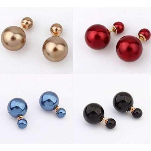 Bowling Pin Reversible Pearl Earrings - Five Colors to Choose ...