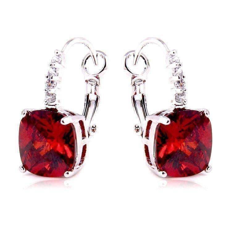 Pure - IOBI Crystals Fire Red Drop Earrings – Feshionn IOBI