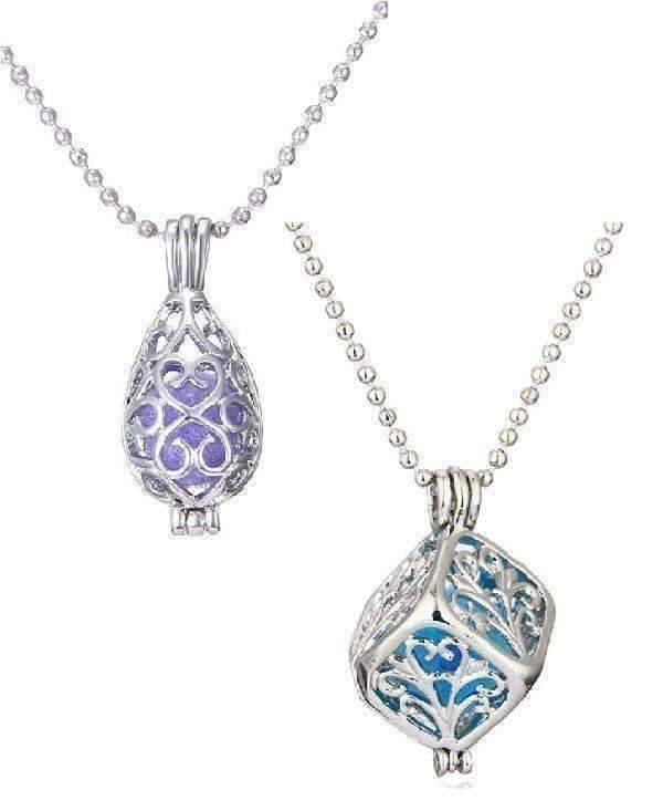 Filigree Aromatherapy Scent Diffuser Locket Necklace