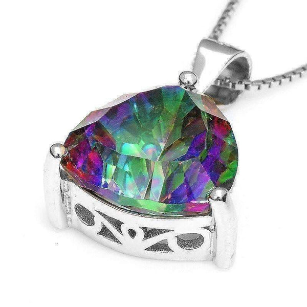 Rainbow Fire Genuine Mystic Topaz Trillion Cut 4CT IOBI Precious Gems ...