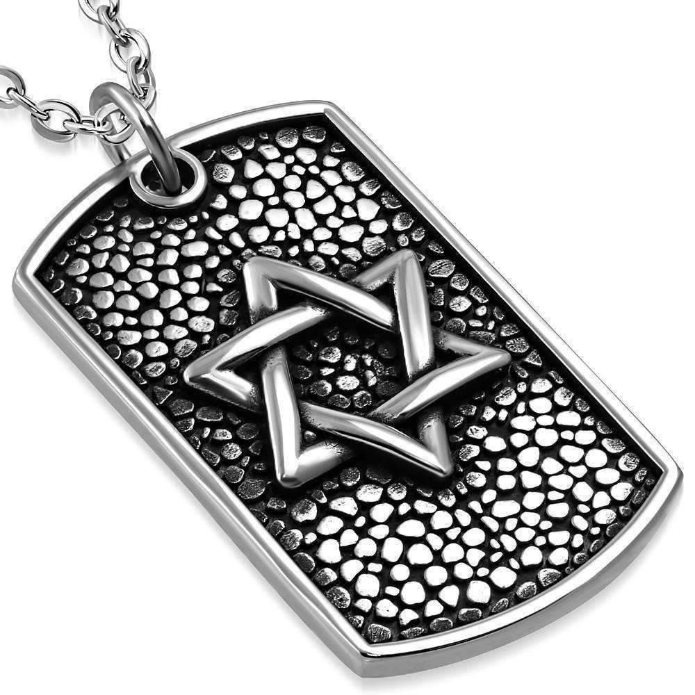 Impressive And Solid Star of David Necklace - Magen David Necklace