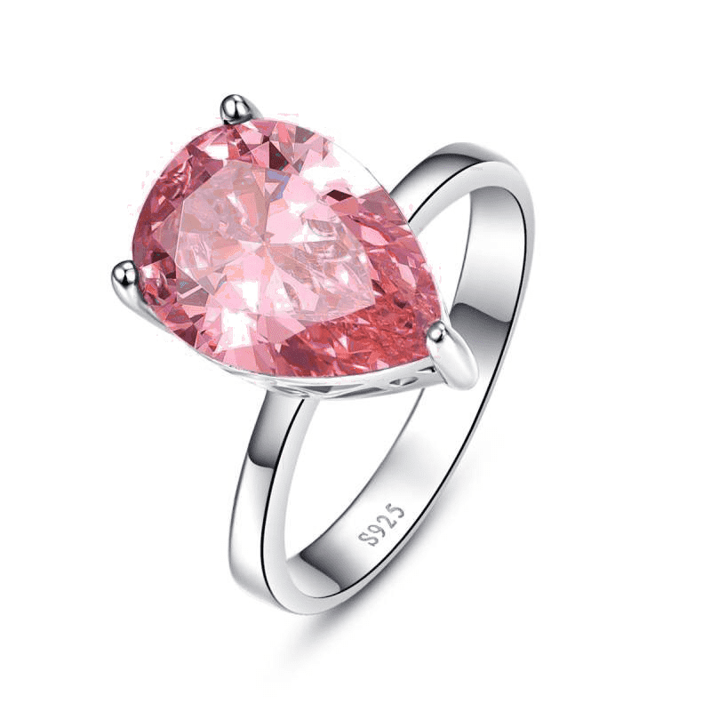 Persian Pink Pear 8.5CT Pink Topaz IOBI Precious Gems Ring – Feshionn IOBI