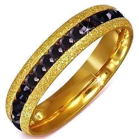 Purple & Gold Channel Set CZ Eternity Ring