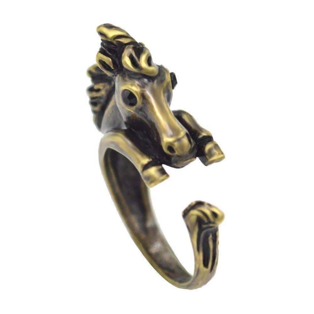 Wild West Horse Adjustable Adorable Animal Wrap Majestic Stallion Ring for Woman