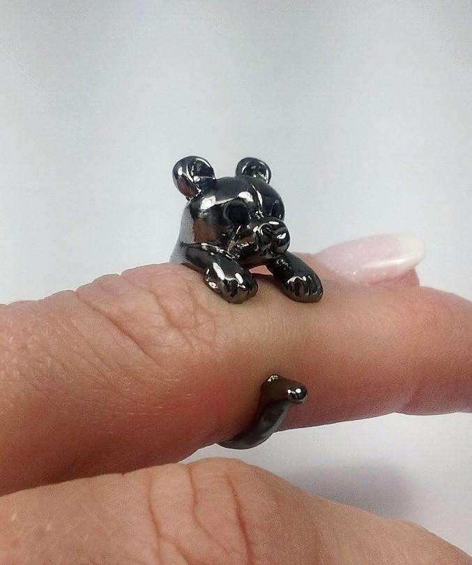 Teddy Bear Adjustable Animal Wrap Ring