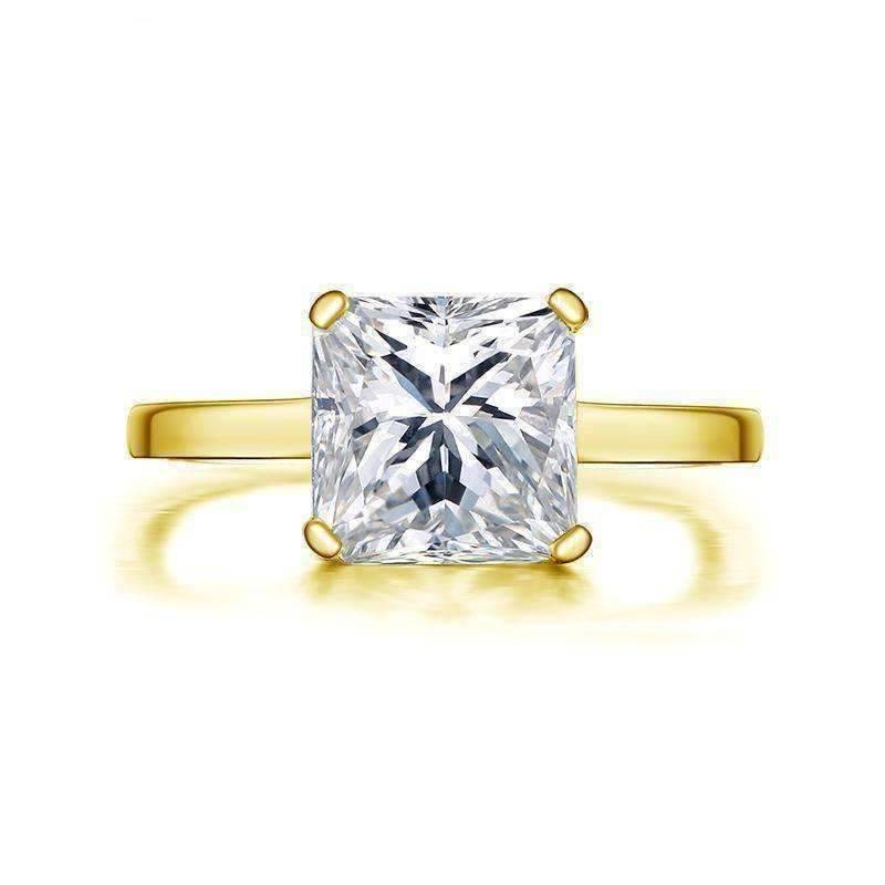 Indira D'ora 3CT Princess Cut Solitaire IOBI Simulated Diamond Ring ...