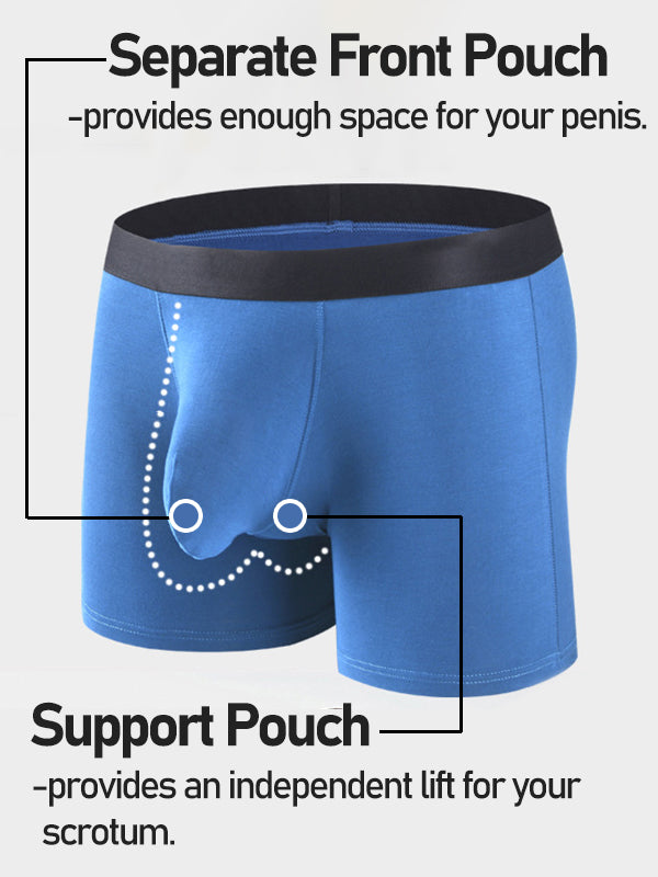 Men's Separate Big Pouch Long Boxer Briefs | Mr Saker