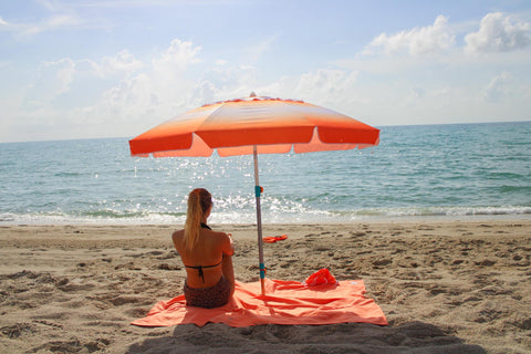 The Handy Beach Mat looks great on the beach