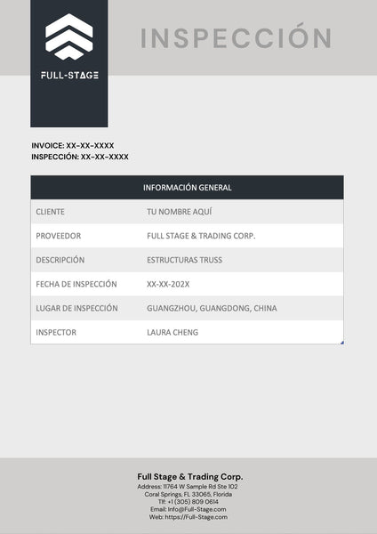 Formulario de inspección Full-Stage