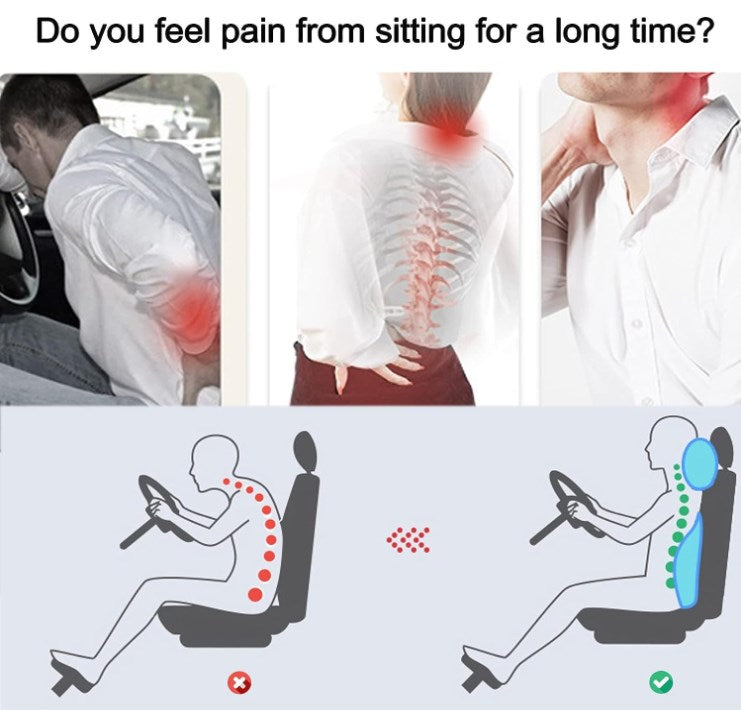 CarComfy™  Ergonomische Kopfstütze und Lendenkissen für Autositze – Ladove