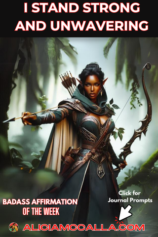 Black Fae Dark Skinned Elf Warrior Woman ready for the Hunt of Krampus