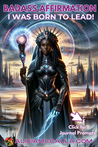 Dark Skinned Black Queen Afrofuturistic